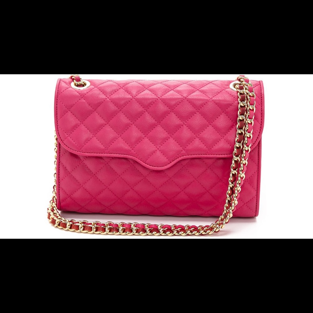 Rebecca Minkoff hot pink leather quilted purse